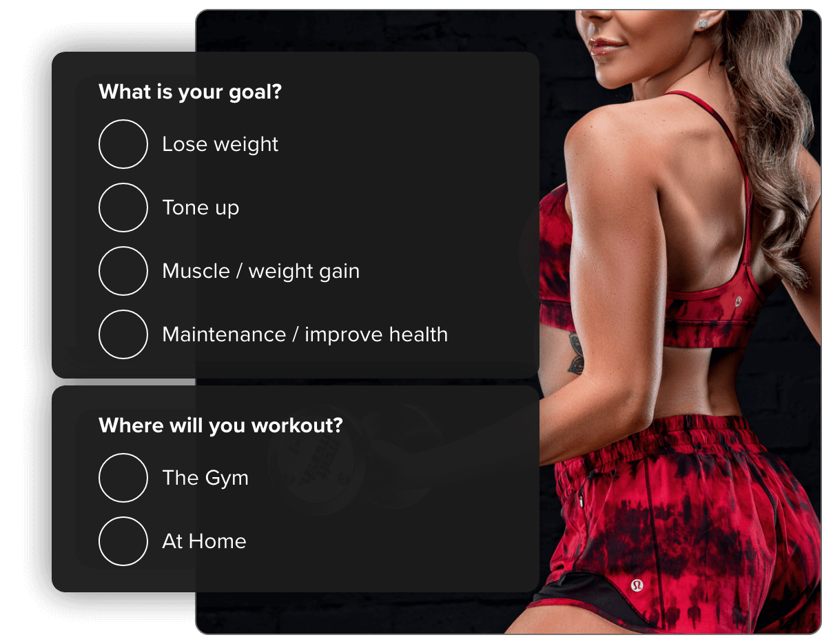 Set up your fitness goal - Courtney Black Fitness App
